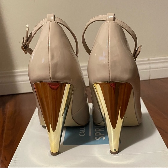 Call It Spring Beige Faux Leather High Heel - Picture 3 of 10